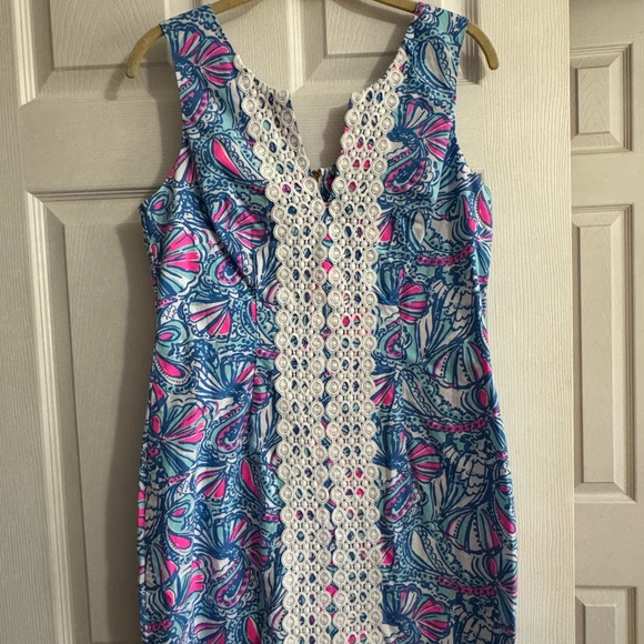 Lilly Pulitzer for Target Dresses & Skirts - Lilly Pulitzer for Target Blue & Pink Paisley Mini Dress with White Lace Panel
